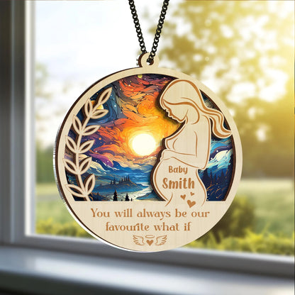 Netecom Personalized Angel Baby Memorial Suncatcher – Infant Loss Remembrance Gift, Miscarriage Tribute Ornament, Stillborn Sympathy Keepsake