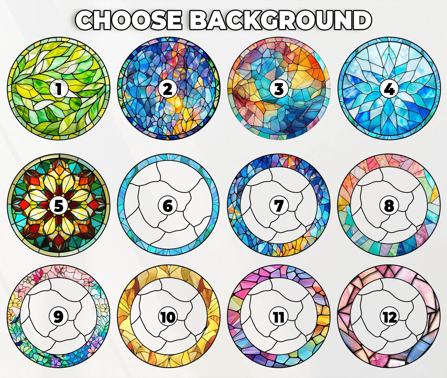 Netecom Personalized Custom Photo Portrait Stained Glass Suncatcher – Gift for Mom, Grandma's Birthday, Photo Glass Art Window Hanging