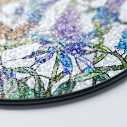 Netecom Lavender Monarch Butterfly Stained Glass Suncatcher – Window Hanging Wall Decor, Beautiful Gifts for Butterfly Lovers, Sun Catcher Butterfly