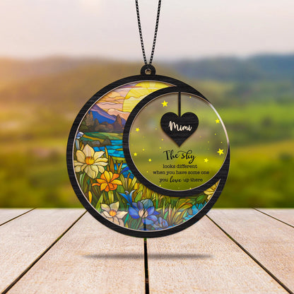 Netecom Personalized Memorial Suncatcher – Sympathy Gift for Loss of Mom Dad, In Loving Memory Keepsake, Bereavement for Parents