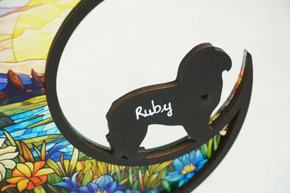 Netecom Personalized Maltese Memorial Suncatcher, Sympathy Gift for Maltese Mom, Custom Dog Name Ornament, Loss of Dog, Car Hanging