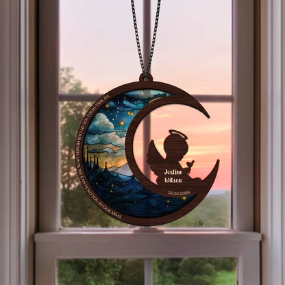 Netecom Personalized Infant Loss Memorial Suncatcher – Baby Girl Remembrance Ornament, Angel Baby Keepsake