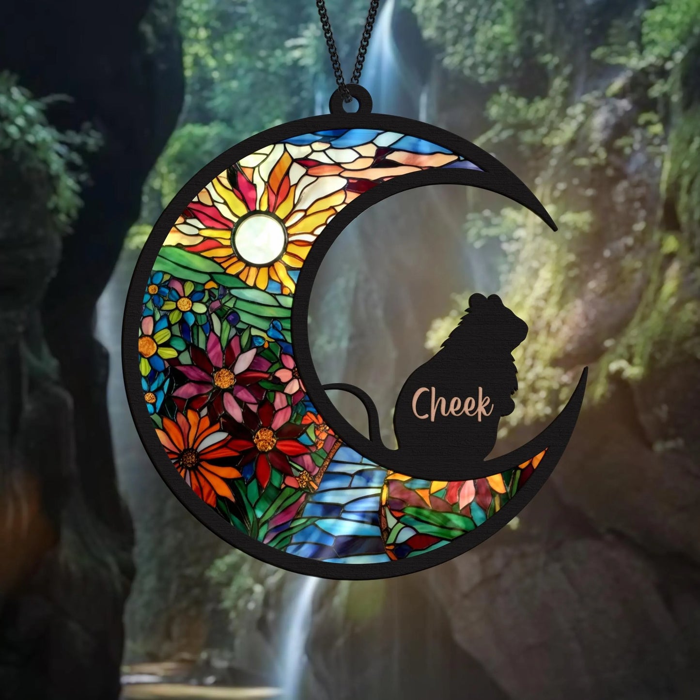 Netecom Personalized Hamster Memorial Suncatcher, Custom Pet Loss Gift, Rat & Mouse Window Hanging, Memorial Keepsake for Pet Lovers