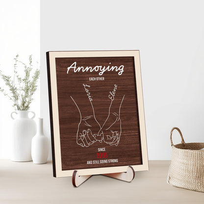 Netecom Personalized Funny Couple Frame Annoying Each Other Quote Valentine Present for Him Her Wedding Anniversary Decor