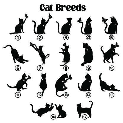 Netecom Personalized Cat Memorial Suncatcher – Couple Cat on Moon, Pet Loss Gift, Dog and Cat Remembrance, Custom Pet Memorial Window Hanging