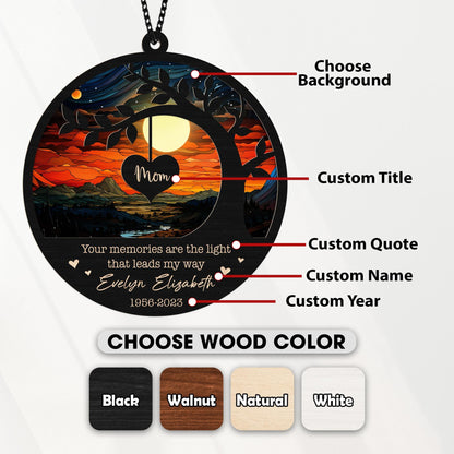 Netecom Mom Memorial Suncatcher – Personalized Loss of Mother Sympathy Gift, In Loving Memory Window Hanging, Mother in Heaven Remembrance Keepsake