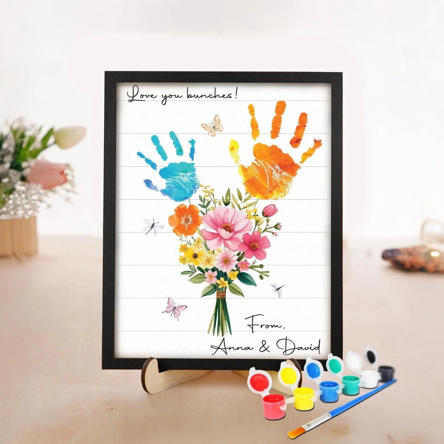 Netecom Personalized Snowman Family Wooden Frame Grandparent Christmas Gift Custom Grandkids Snowman Sign Papa Nana Holiday Keepsake