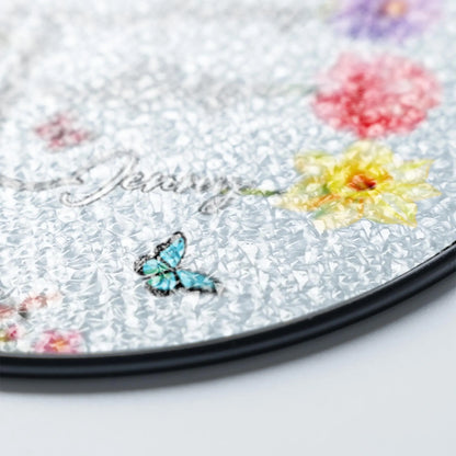 Netecom Personalized Birth Month Flower Stained Glass Suncatcher – Family Birth Month Flowers, Custom Gift for Grandma Mom Nana, Mother’s Day Gift