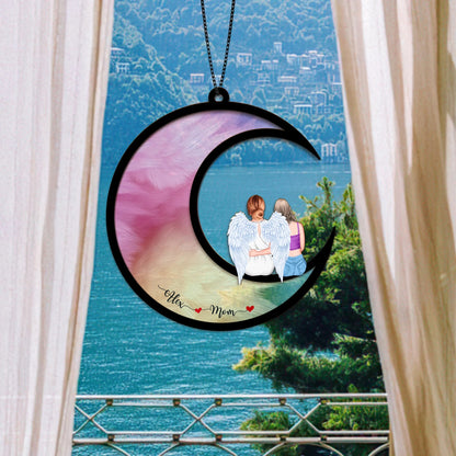 Netecom Memorial Suncatcher – Personalized Family Keepsake, Loss of Dad Mom Sympathy Gift, Custom Remembrance