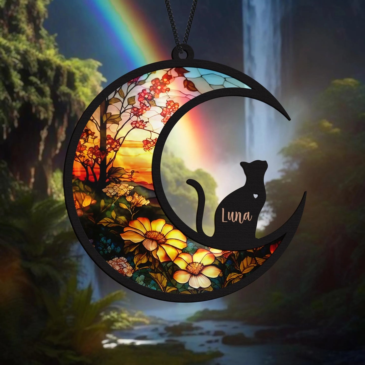 Netecom Personalized Parrot Memorial Suncatcher, Bird Lover Gift, Cockatiel Memorial Ornament, Pet Loss Gift, Custom Pet Memorial, Bird Sympathy Gift