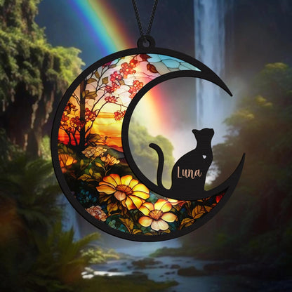 Netecom Personalized Hamster Memorial Suncatcher, Custom Pet Loss Gift, Rat & Mouse Window Hanging, Memorial Keepsake for Pet Lovers