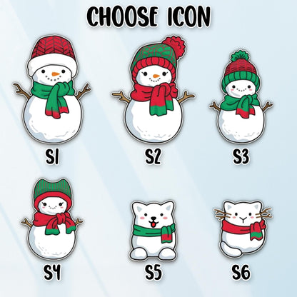 Netecom Personalized Snowman Family Wooden Frame Custom Grandparent Christmas Gift Papa Nana Grandkids Decor Holiday Family Keepsake