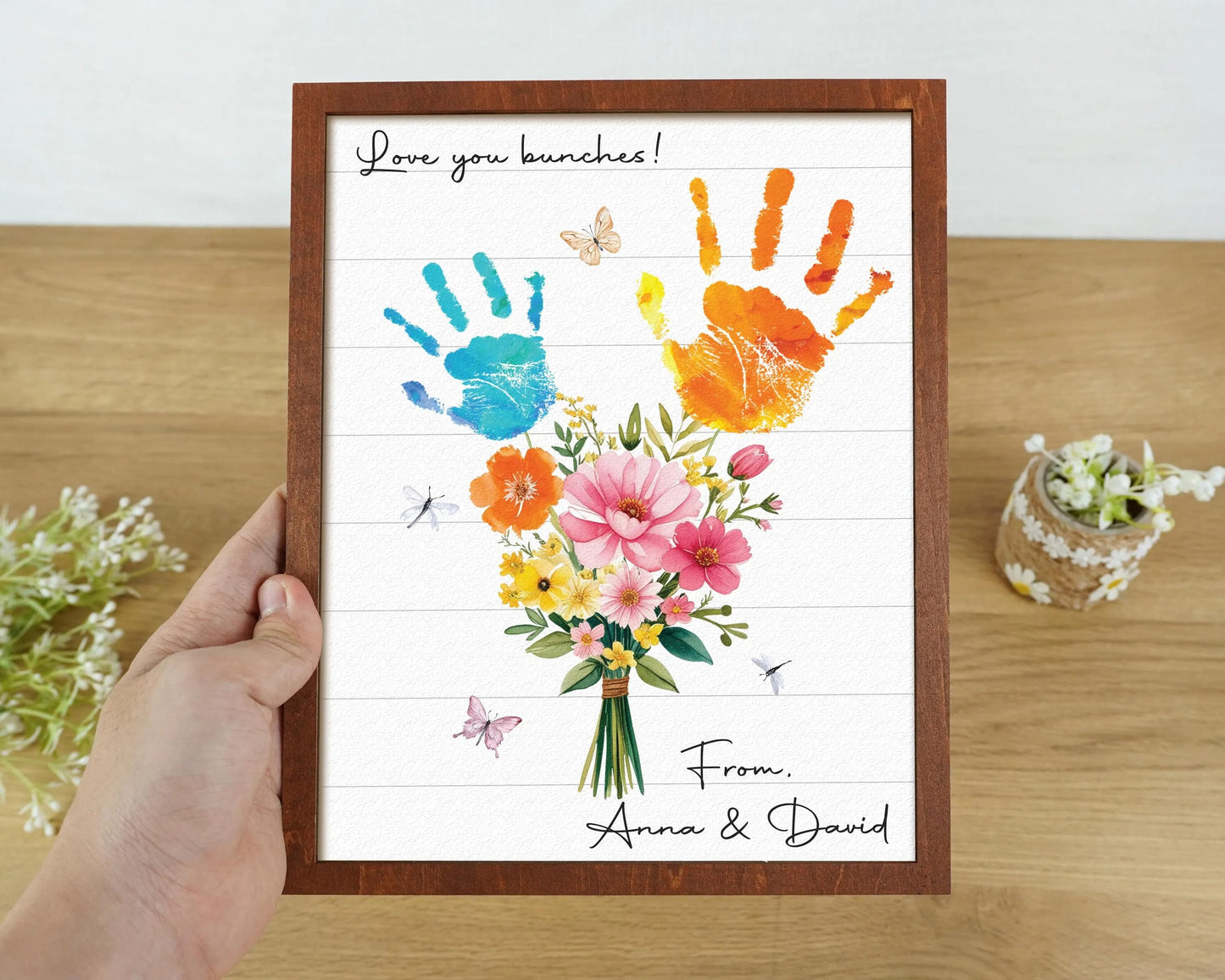 Netecom Personalized Snowman Family Wooden Frame Grandparent Christmas Gift Custom Grandkids Snowman Sign Papa Nana Holiday Keepsake