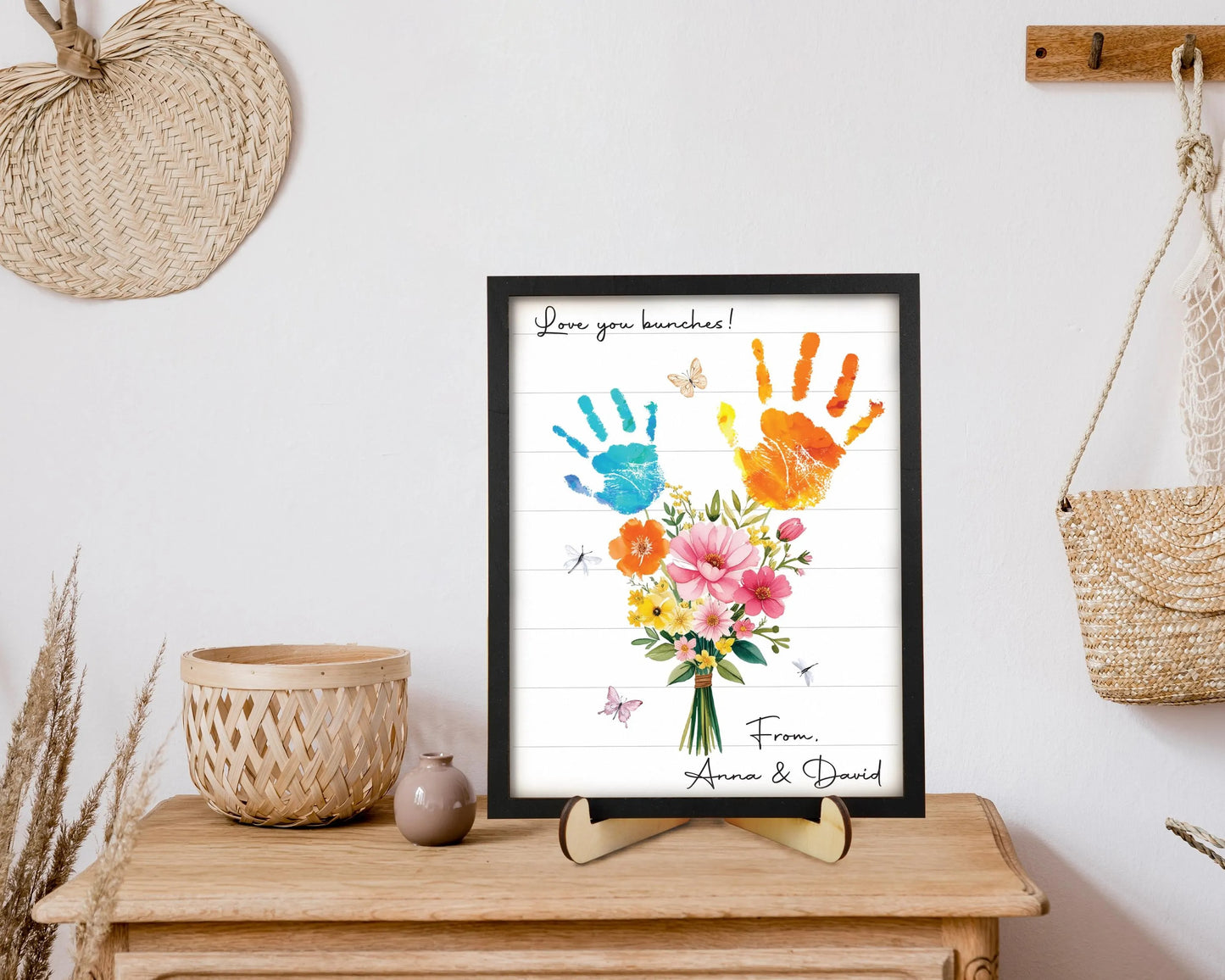 Netecom Personalized Snowman Family Wooden Frame Grandparent Christmas Gift Custom Grandkids Snowman Sign Papa Nana Holiday Keepsake