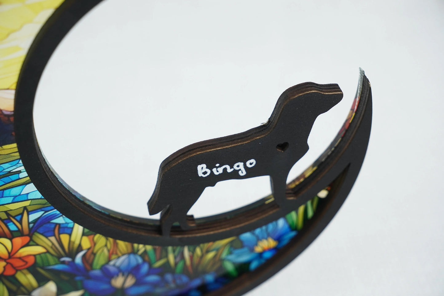 Netecom Chesapeake Bay Retriever Memorial Suncatcher – Rainbow Bridge Dog Gift, Personalized Pet Loss Remembrance, Custom Dog Lover Ornament, Window Hanging