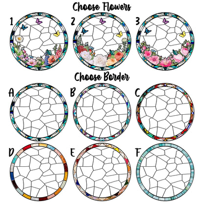 Netecom Personalized Pet Portrait Stained Glass Suncatcher – Custom Pet Memorial, Pet Lover Window Hanging, Thoughtful Sympathy Gift for Dog and Cat Owners