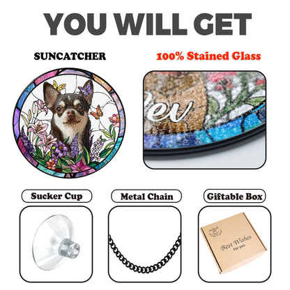 Netecom Beagle Dog Memorial Crystal Suncatcher – Personalized Pet Portrait Stained Glass, Dog Memorial Gifts, Pet Loss Sympathy, Rainbow Bridge Remembrance