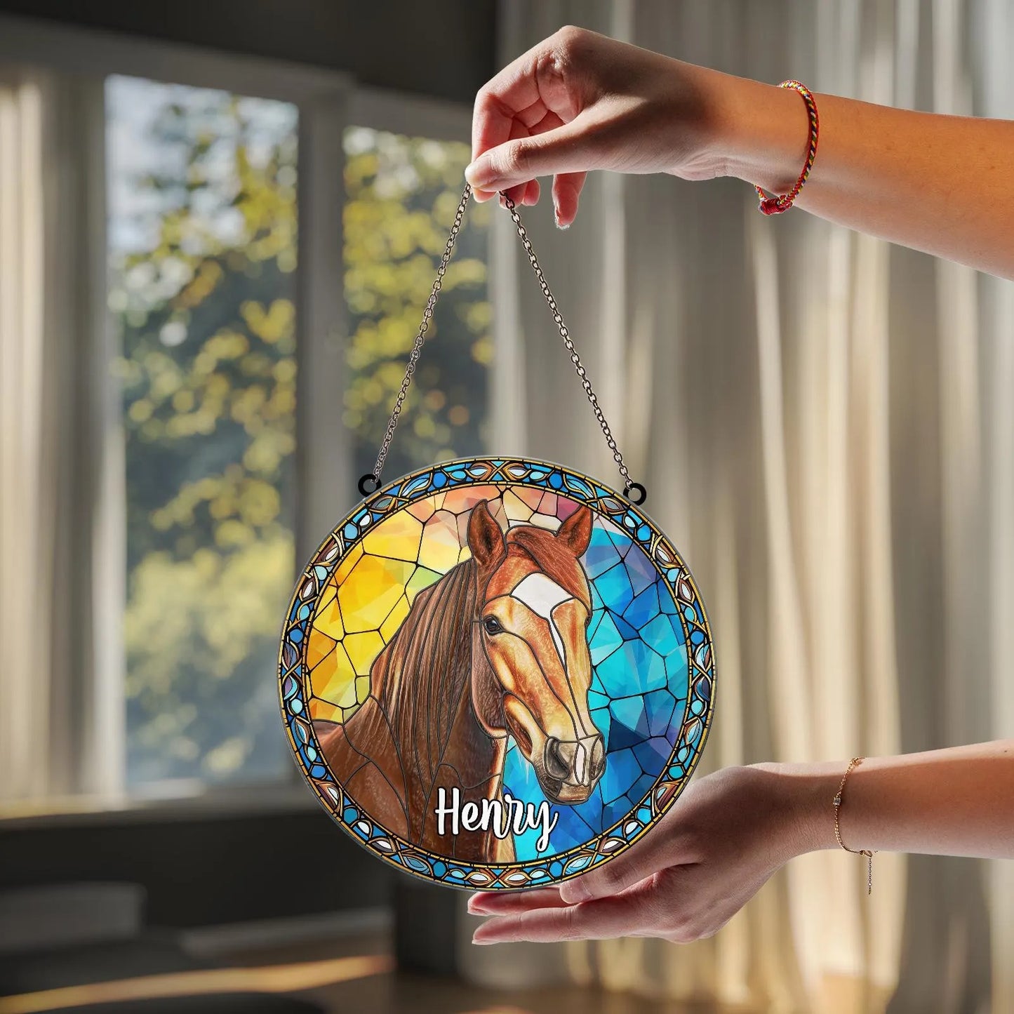 Netecom Personalized Dog Memorial Suncatcher – Acrylic Pet Loss Lightcatcher, Custom Pet Remembrance Ornament, Sympathy Gift for Dog Cat Horse Lovers