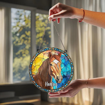 Netecom Personalized Dog Memorial Suncatcher – Acrylic Pet Loss Lightcatcher, Custom Pet Remembrance Ornament, Sympathy Gift for Dog Cat Horse Lovers