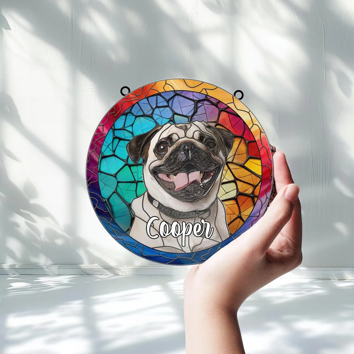 Netecom Personalized Dog Memorial Suncatcher – Acrylic Pet Loss Lightcatcher, Custom Pet Remembrance Ornament, Sympathy Gift for Dog Cat Horse Lovers