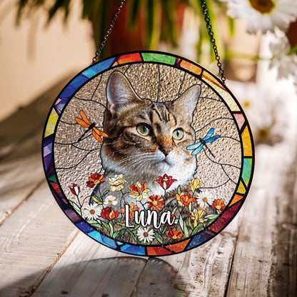 Netecom Beagle Dog Memorial Crystal Suncatcher – Personalized Pet Portrait Stained Glass, Dog Memorial Gifts, Pet Loss Sympathy, Rainbow Bridge Remembrance