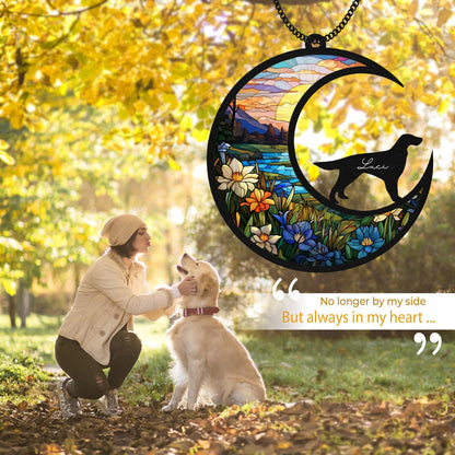 Netecom Irish Setter Dog Memorial Suncatcher – Personalized Remembrance Window Hanging, Pet Loss Ornament, Sympathy Light Catcher