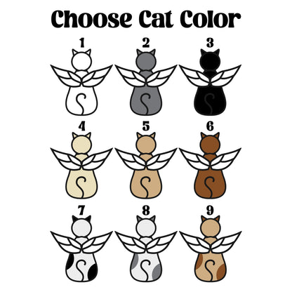 Netecom Custom Cat Angel Memorial Suncatcher – Tree of Life Pet Loss Gift, Rainbow Bridge Light Catcher, Personalized Kitty Remembrance Ornament