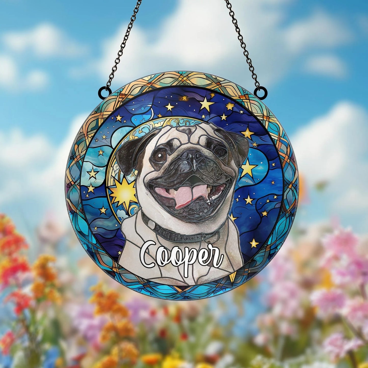 Netecom Personalized Dog Memorial Suncatcher – Acrylic Pet Loss Lightcatcher, Custom Pet Remembrance Ornament, Sympathy Gift for Dog Cat Horse Lovers