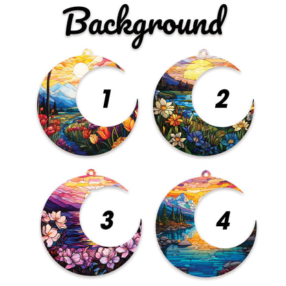 Netecom Personalized German Shepherd Memorial Suncatcher – Acrylic Stained Glass Dog on Moon Remembrance Gift, Sympathy Gift for Loss of Dog, Car Hanging and Home Decor