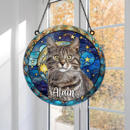 Netecom Personalized Dog Memorial Suncatcher – Acrylic Pet Loss Lightcatcher, Custom Pet Remembrance Ornament, Sympathy Gift for Dog Cat Horse Lovers