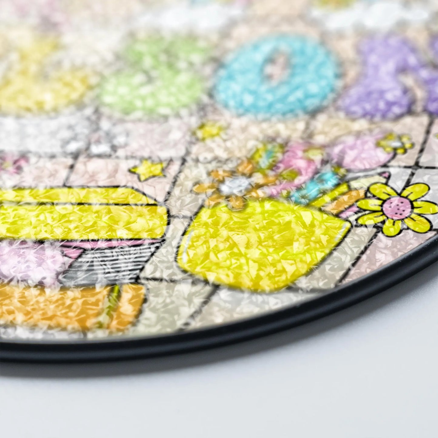 Netecom Personalized Teacher Stained Glass Hanging Sign, Teacher Suncatcher, Name Gift for Teacher, Disco Ball Classroom Decor, Teacher Door Hanger