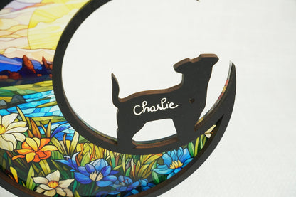 Netecom Personalized Jack Russell Dog Memorial Suncatcher – Custom Rainbow Bridge Gift, Pet Loss Remembrance Ornament, Jack Russell Lovers Keepsake