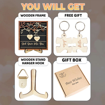 Netecom Personalized Couple Keychain Gift Custom Matching Keychains Anniversary Gift for Boyfriend Girlfriend Valentine's Day Gift for Him & Her Custom Couple Keychain