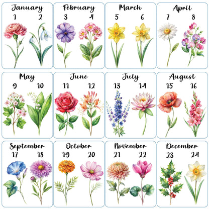 Netecom Personalized Birth Flower Family Wooden Frame Custom Birth Month Garden Sign Mother’s Day Gift for Mom Nana Grandma Wall Art Decor
