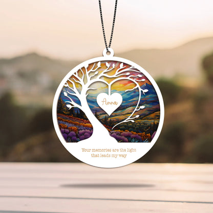 Netecom Personalized Memorial Suncatcher – Loss of Family Sympathy Gift, Remembrance Keepsake, Bereavement Gift, Father Memorial, Loss of Dad, Father in Heaven