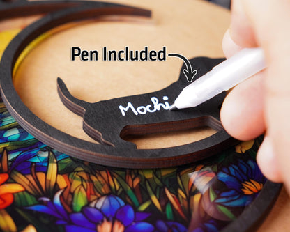 Netecom Labrador Retriever Dog Memorial Suncatcher – Personalized Pet Loss Sympathy Gift, Personalized Dog Passing Ornament, Acrylic and Wood Remembrance Decoration