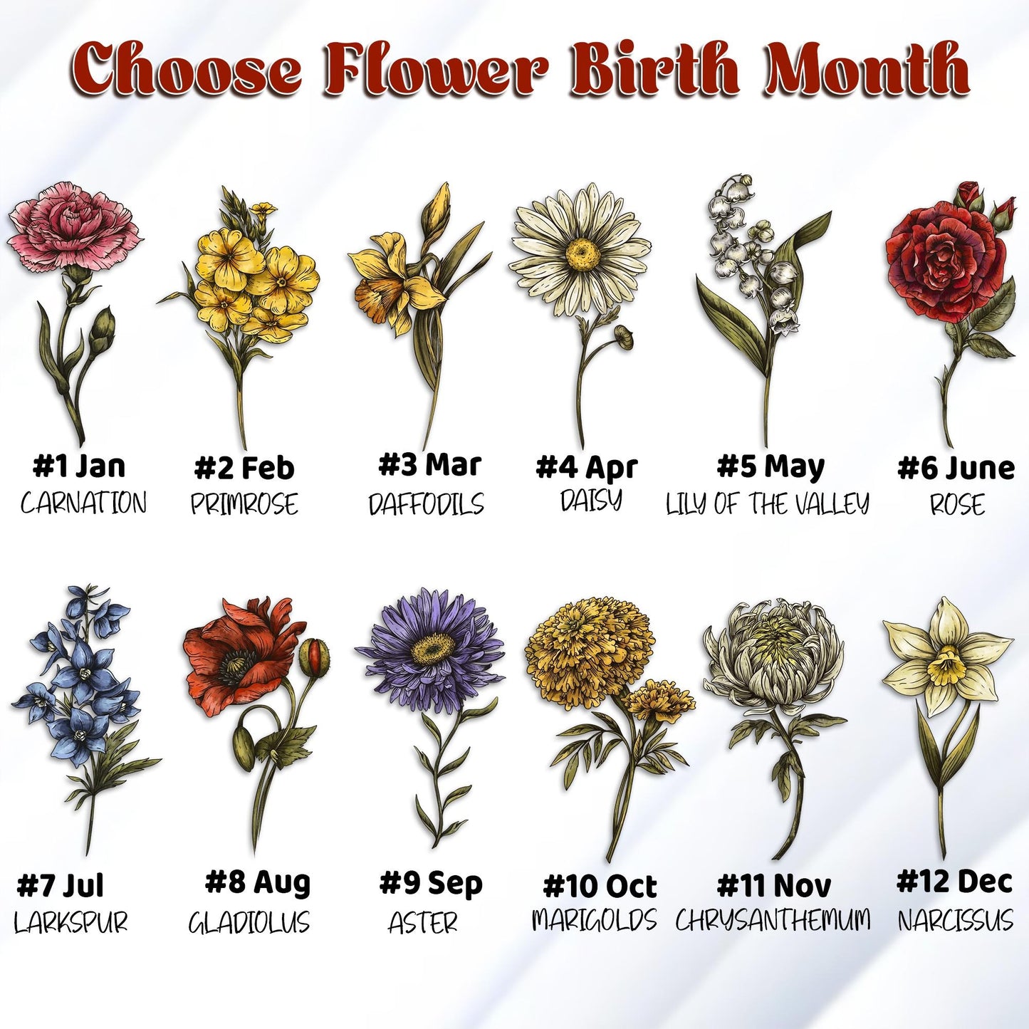 Netecom Personalized Mother’s Day Gift for Grandma – Grandma's Garden Hologram Suncatcher, Custom Birth Flower Crystal Window Hanging