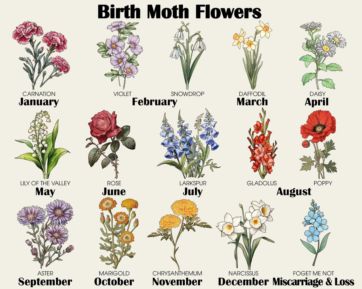 Netecom Personalized Grandma's Garden Gift – Hummingbird Stained Glass Suncatcher, Family Birth Flower, Mother’s Day Gift for Mom Grandma