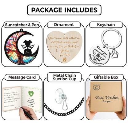 Netecom Custom Dog Memorial Suncatcher – Personalized Pet Loss Gift, Dog Paw Sympathy Keychain, You Were My Favorite Hello Ornament, Dog Mom Sympathy Gift