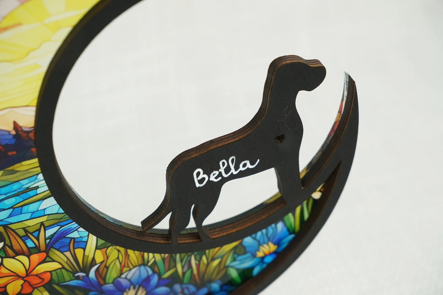 Netecom Great Dane Memorial Suncatcher – Dog Breed Memorial Light Catcher, Loss of Pet Remembrance Ornament, Personalized Car Hanging, Pet Sympathy Gift