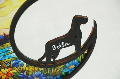 Netecom Great Dane Memorial Suncatcher – Dog Breed Memorial Light Catcher, Loss of Pet Remembrance Ornament, Personalized Car Hanging, Pet Sympathy Gift