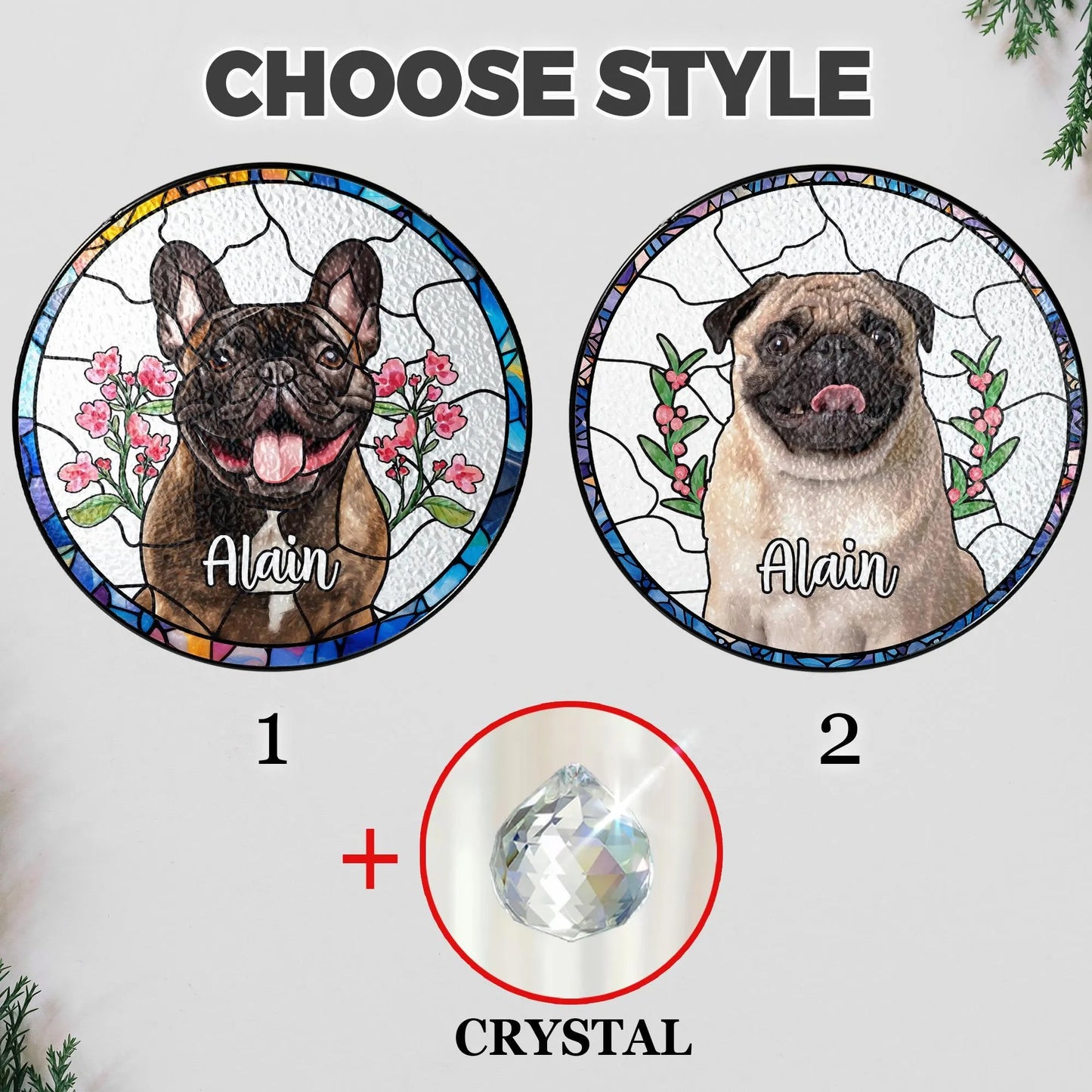 Netecom Personalized Horse Portrait Stained Glass Suncatcher – Custom Pet Memorial Lightcatcher, Dog, Cat, and Fish Memorial Photo Ornament, Pet Lover Window Hanging