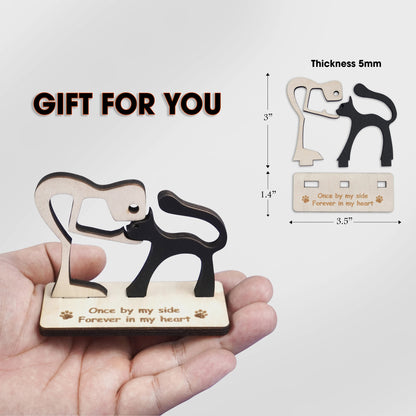 Netecom Personalized Cat Memorial Suncatcher – Stained Glass Look Pet Remembrance Ornament, Rainbow Bridge Window Hanging, Cat Mom Gift