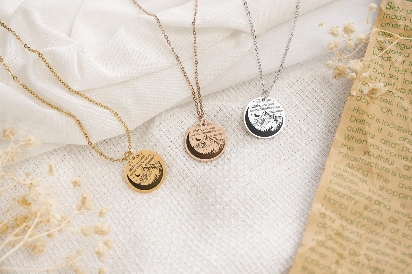 Netecom To The Stars Who Listen Necklace, Night Court Inspired Jewelry, Velaris Starlight Gift