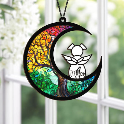 Netecom Personalized Dog Memorial Suncatcher Gift Set – Pet Loss Ornament, Sympathy Keychain and Card, You Were My Favorite Hello Remembrance Gift