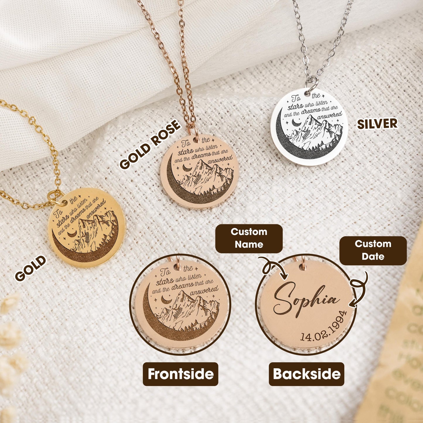 Netecom To The Stars Who Listen Necklace, Night Court Inspired Jewelry, Velaris Starlight Gift