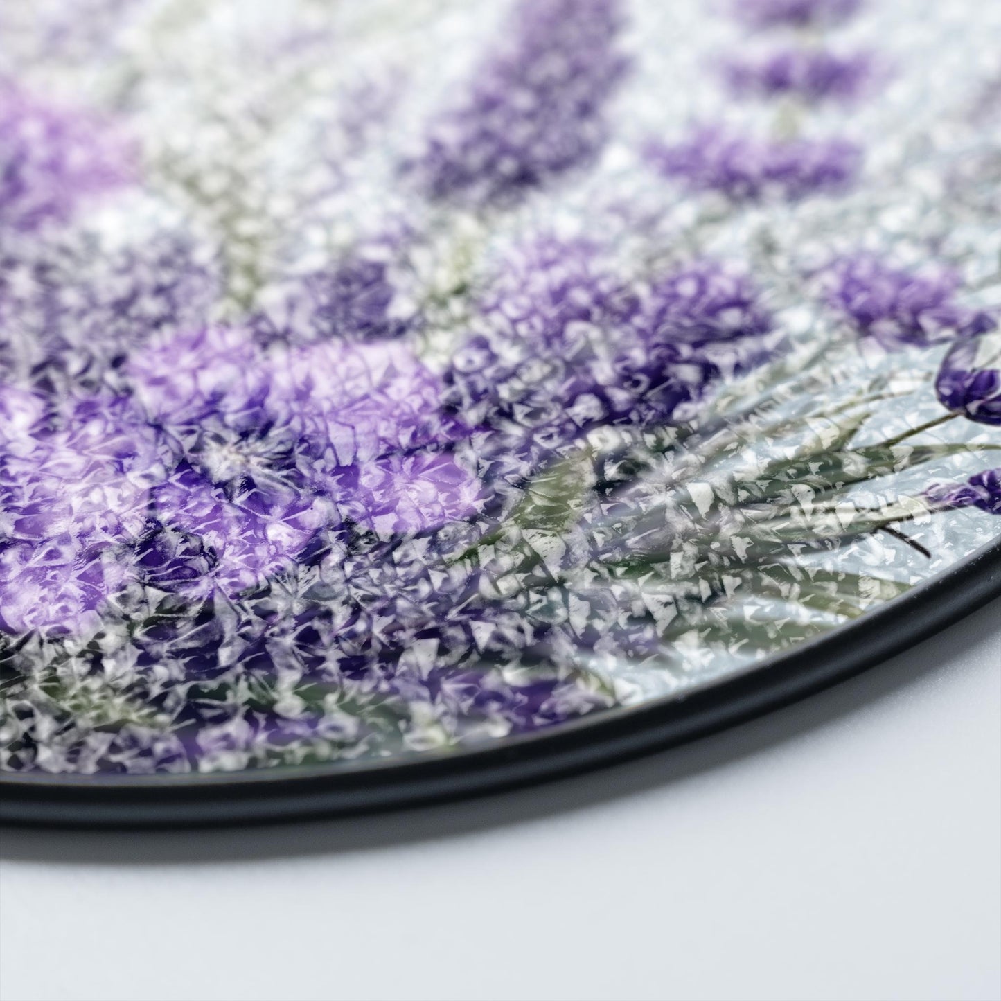 Netecom Violet Flower Stained Glass Suncatcher, Window Hanging Floral Art, Garden Window Decor, Mother’s Day Gift for Mom Grandma