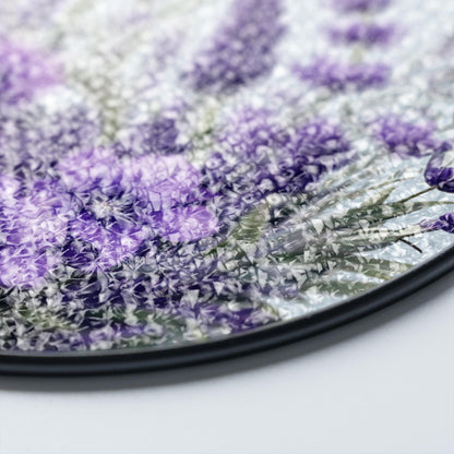 Netecom Violet Flower Stained Glass Suncatcher, Window Hanging Floral Art, Garden Window Decor, Mother’s Day Gift for Mom Grandma