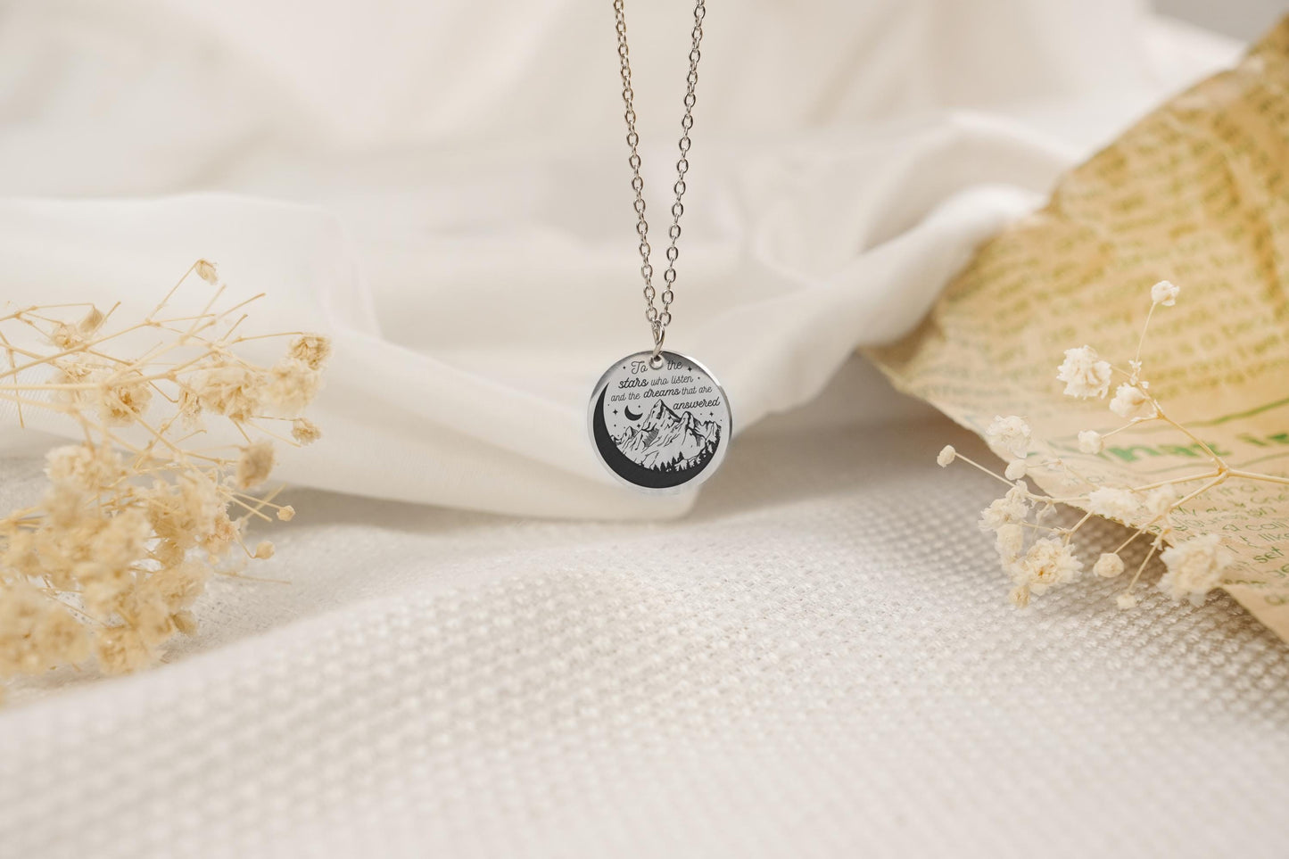 Netecom To The Stars Who Listen Necklace, Night Court Inspired Jewelry, Velaris Starlight Gift