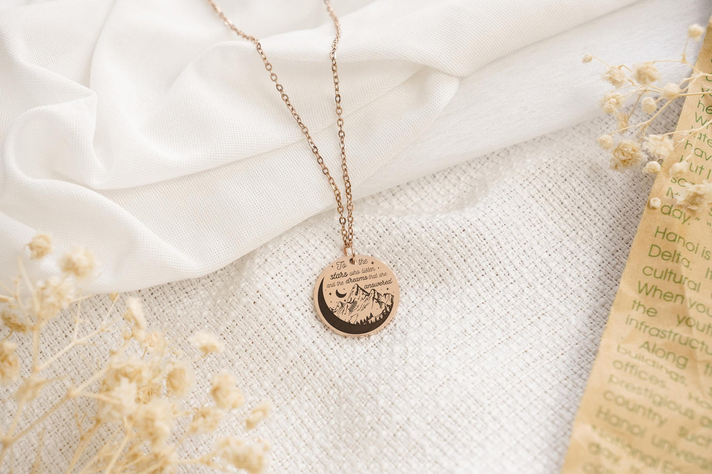Netecom To The Stars Who Listen Necklace, Night Court Inspired Jewelry, Velaris Starlight Gift